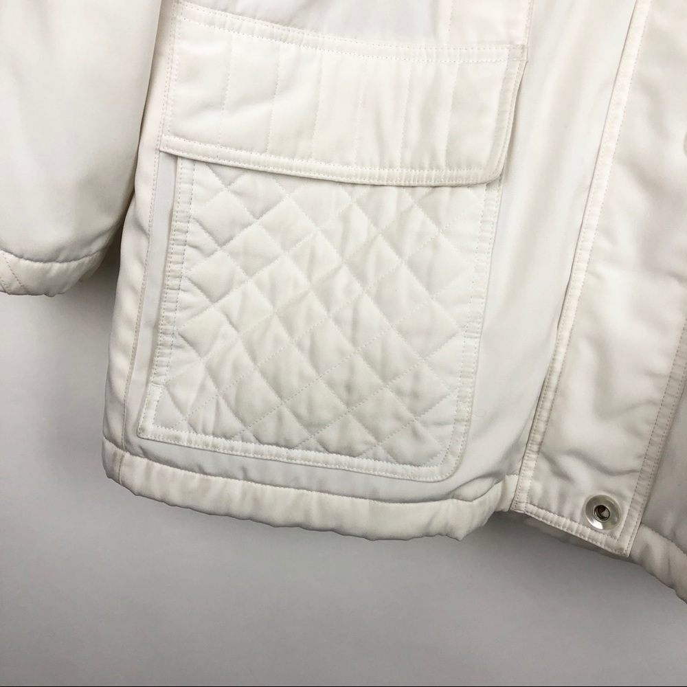 Weather Tamer White Winter Jacket w/ Removable Hood - Picture 15 of 16